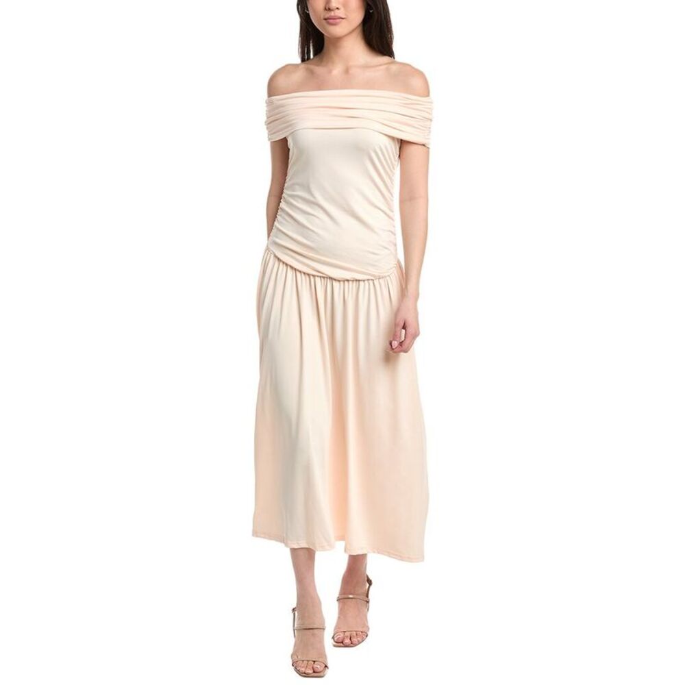 Ipponelli Womens  Off The Shoulder Maxi Dress, Pink